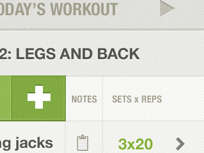 Today's Workout app exercise iphone ui workout