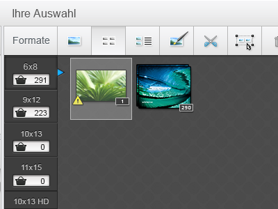 Printbasket add all cut crop listview basket dark design edit icons interface light pattern selected shop trololo ui warning