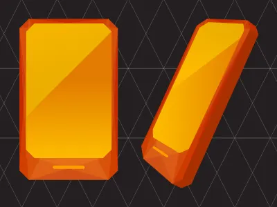 Phones Grab geometric illustration