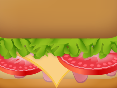 Sandwich cheese ham lettuce sandwich tomato vector