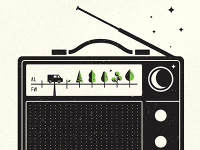 Radio Road icon illustration simple vector