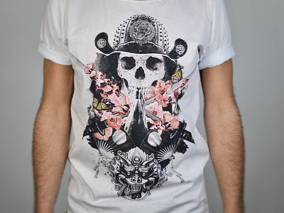 Samurai tee skull tshirt twinne