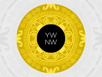 YES WAY NO WAY logo aztec blog circle logo tumblr yellow yes way no way