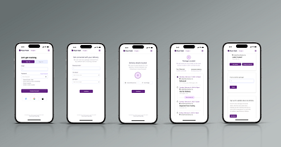 Package Tracking - mobile user flow branding graphic design ui