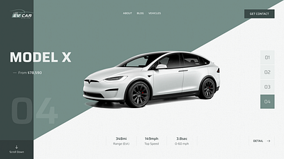 EV CAR | Landing Page design figma landing page ui ux website design