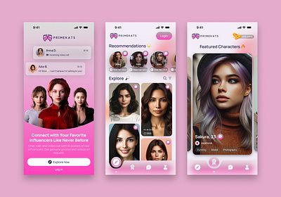 PRIMEKATS | AI Dating App | Mobile App design system mobile first design responsive design visual app design