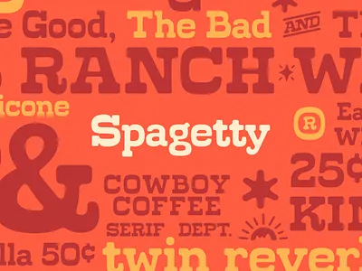 Spagetty displayfont font fontdesign sbfonts serif slabserif type typedesign western