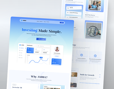 AMIBA – Modern Fintech Investment Platform UI/UX Design dashboarddesign designtrends fintechdesign fintechui investmentapp investmentplatform minimalistui modernui neumorphicdesign neumorphismui responsivedesign saasdesign uiux uiuxdesign userexperience uxinspiration webappdesign webdesign