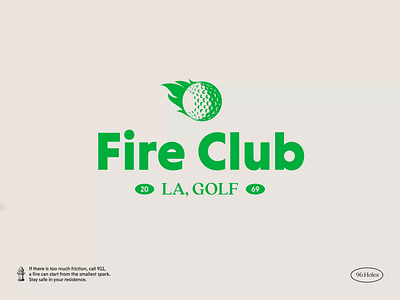 Fire Club | LA Golf 2d animation branding golf graphic design illustration logo motion graphics simple