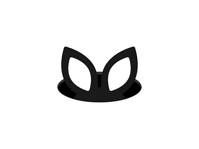 Rabbit Hole Logo Concept | Simple - Black & White - Idea brand branding concept design ears face hole icon identity illustration logo logos mark modern rabbit vector