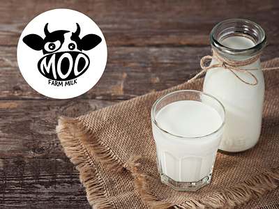 Logo for homemade milk from the farm farm milk graphic design illustration logo vector