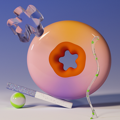 Zero — Abstract Numbers 3d 3dart 3dillustration animation branding c4d cgi design illustration ui