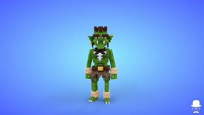 Goblin 1 Voxel Character - 3D Lowpoly Fantasy Creature 3d 3d character 3d model creature fantasy game art game asset gamedev goblin goblins lowpoly magicavoxel monster orc rpg untiy3d voxedit voxel art