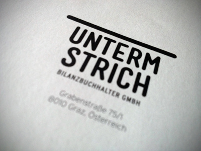 Unterm Strich corporate design logo