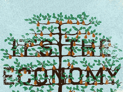 Resonate Article —Economy editorial illustration texture typography vector
