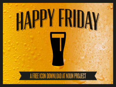 Happy Friday beer delicious drink freebie icon orange