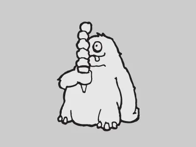 Fatty wants an ice cream illustration