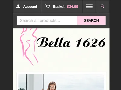 Search Box ecommerce iphone pink search