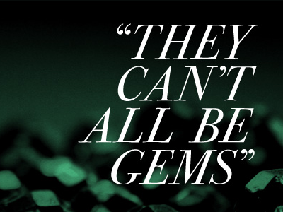 They can't all be gems black green presentation serif slide white