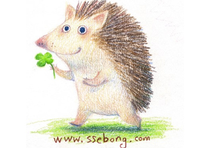 Hedgehog. character color pencil hedgehog illustration