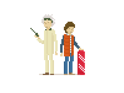 Back to the Dribbble back doc future marty pixel pixelart