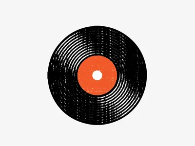 Vinyl illustration music record