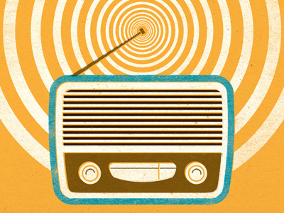 Mixed Signals - Yellow art design illustration mood music radio signal technology texture