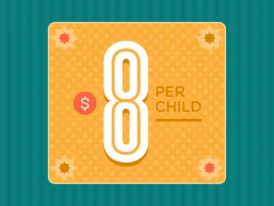 What a deal! 8 cash child dollar green kid kids money play tag yellow