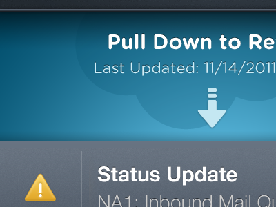 Refresh detail blue cloud mobile pull refresh ui