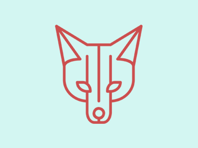 Fox face fox line logo vector