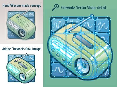 Radio - Fireworks icon fireworks icon illustration mobile ui