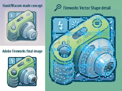 Camera - Icon fireworks icon illustration mobile ui