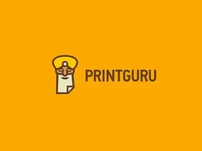 Printguru v.3 blank guru india logo logotype master orange paper print