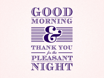 Good Morning good morning typography typе