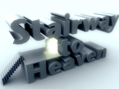 Stairway to Heaven 3d heaven poster stairs stairway text