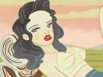 Enjoy the Sunset fashion illustration lifestyle
