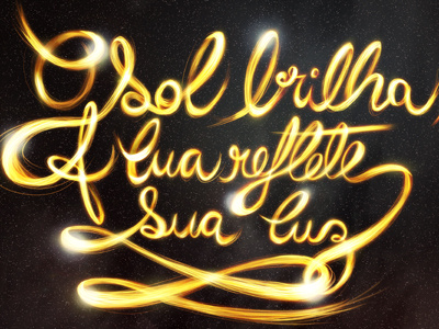 Light Typography bright golden handmade light light painting photoshop texture typography yellow