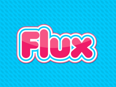 Flux Masthead Logo design blue logo branding flux icon iconic logo logotype magazine logo masthead patterns pink retro logo symbol