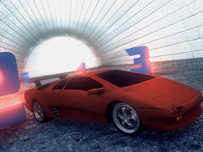 Finish Line 3d car finish line maya numbers race tunnel