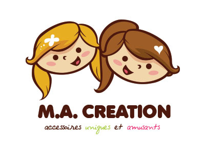 Logo M.A. Creation cute design kid logo