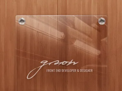 Glass sign glass realistic sign wood