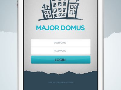 Major Domus / Login Screen house iphone login signup