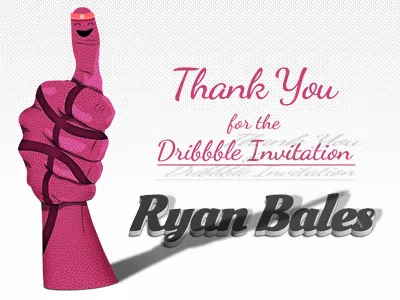Thanks Ryan Bales basketball dribbble invitation patsy leonard thank you thumb up