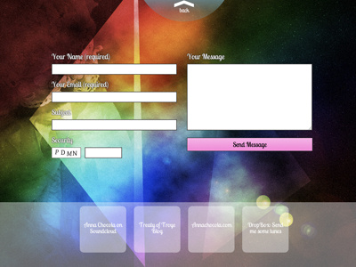 Contact (dj.annachocola) css3 fullscreen mobile parallax transitions ui website