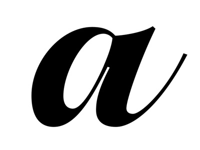 small /a letter script