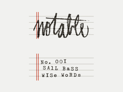 Notable Exploration hand drawn logotype