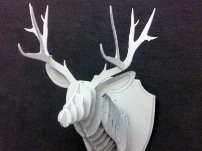 bucktastic deer head laser cutting wall mount