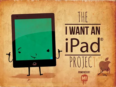 The I Want an iPad Project commissions illustration ipad mud