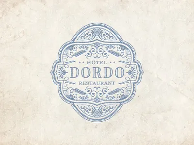 Dordo art design emblem flourish french graphic jcdesevre logo logo design logo designer retro vector vintage