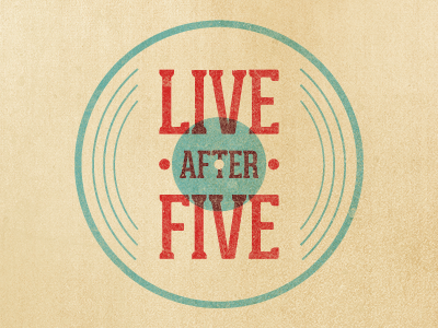 Live After Five live after five logo music record texture